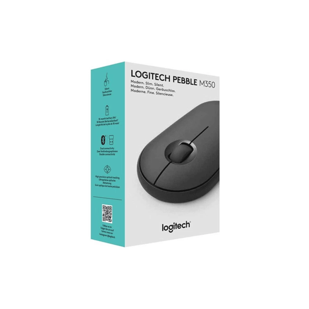 Kompiuterio Pelė Logitech Pebble M350, Juoda