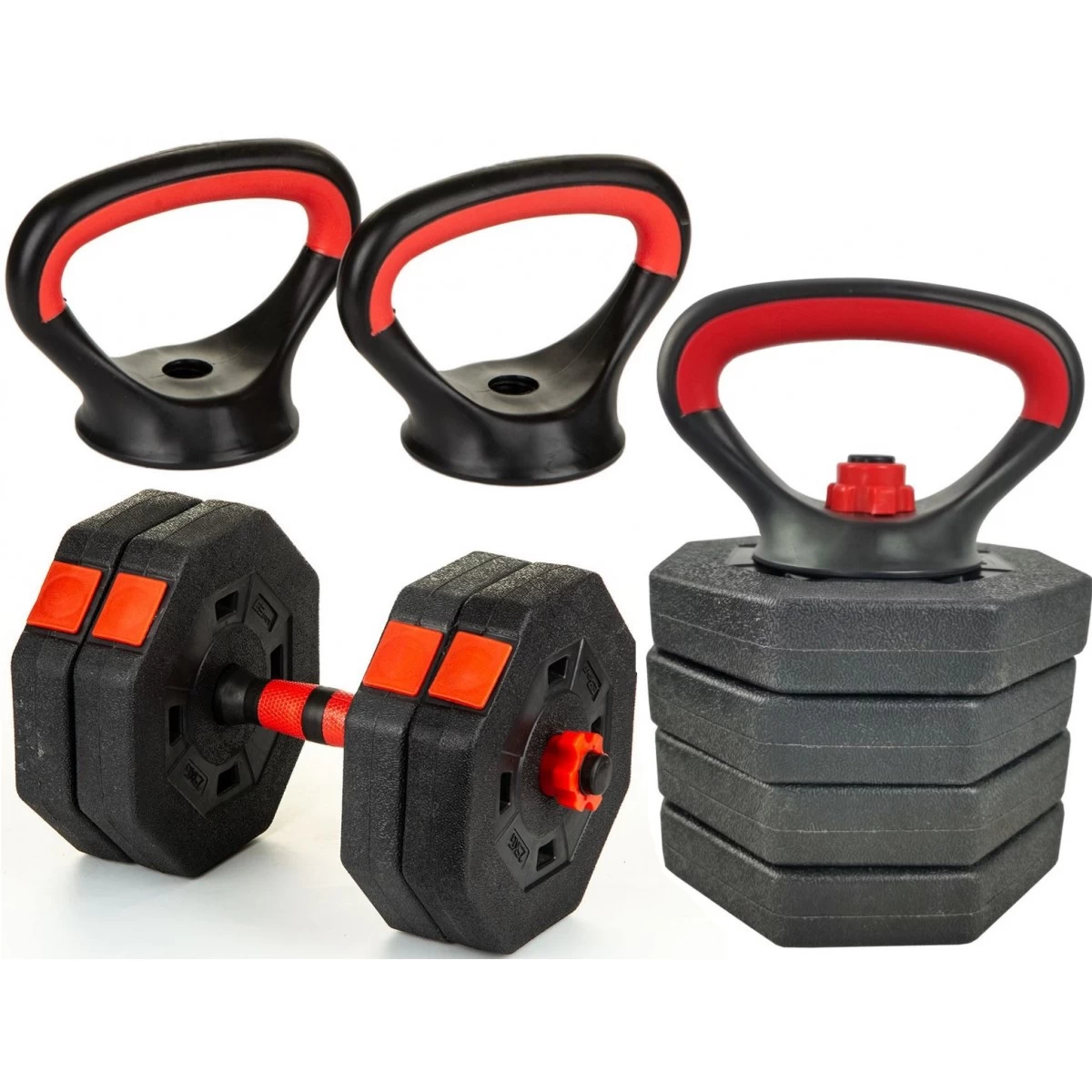 Kompozicinis Hantelis Kettlebell Stūmimo įrenginys 3in1 10kg Eb Fit