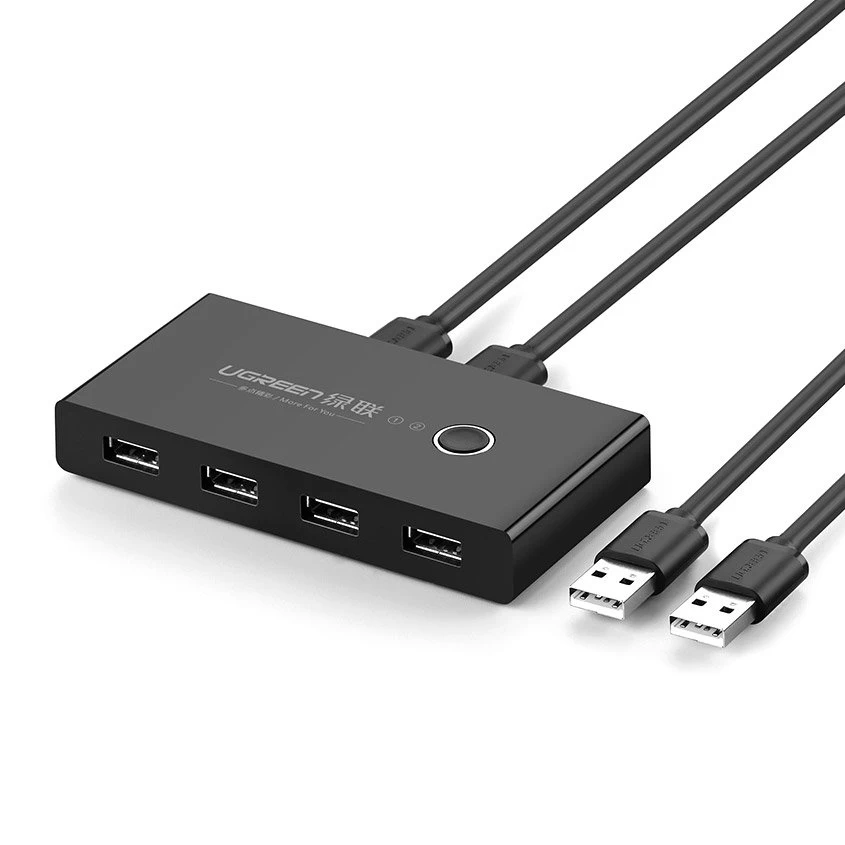 Komutatoriaus Dėžutė Hub Jungiklis 4x Usb 2.0 Usb Skirstytuvas Dviem Kompiuteriams - Juodas Komutatoriaus Dėžutė Hub Jungiklis 4x Usb 2.0 Usb Skirstytuvas Dviem Kompiuteriams - Juodas