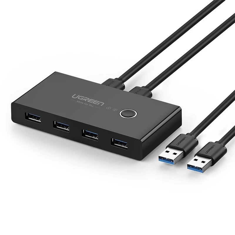 Komutatoriaus Dėžutė Hub Jungiklis 4x Usb 3.2 Gen 1 Usb Skirstytuvas Dviem Kompiuteriams - Juodas Komutatoriaus Dėžutė Hub Jungiklis 4x Usb 3.2 Gen 1 Usb Skirstytuvas Dviem Kompiuteriams - Juodas