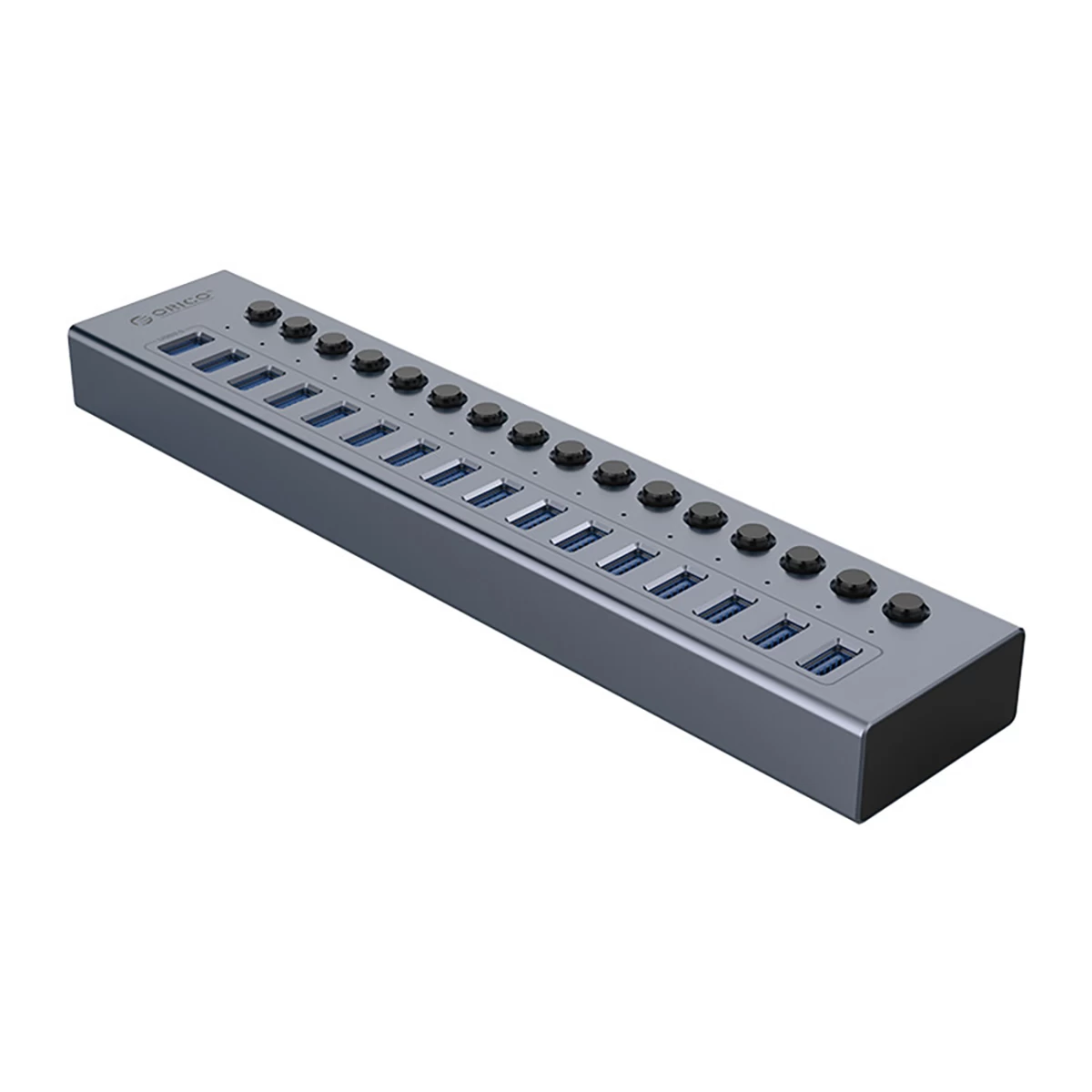 Koncentratorius Bt2u3-16ab Su 16x Usb-a Jungikliais - Pilkas Koncentratorius Bt2u3-16ab Su 16x Usb-a Jungikliais - Pilkas
