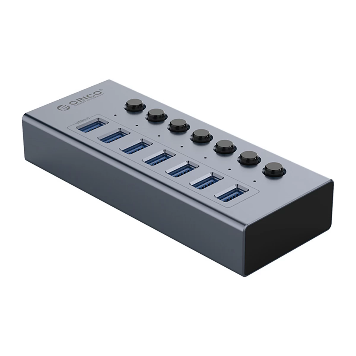 Koncentratorius Bt2u3-7ab Su 7x Usb-a Jungikliais - Pilkas Koncentratorius Bt2u3-7ab Su 7x Usb-a Jungikliais - Pilkas