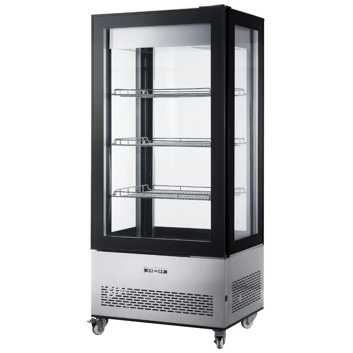 Konditerijos Gaminių Vitrina Ant Ratukų 3 Led Lentynos 550l