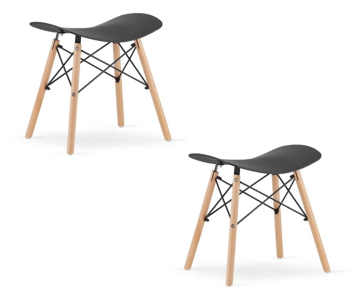 Korfu Taburetė - Juoda X 2