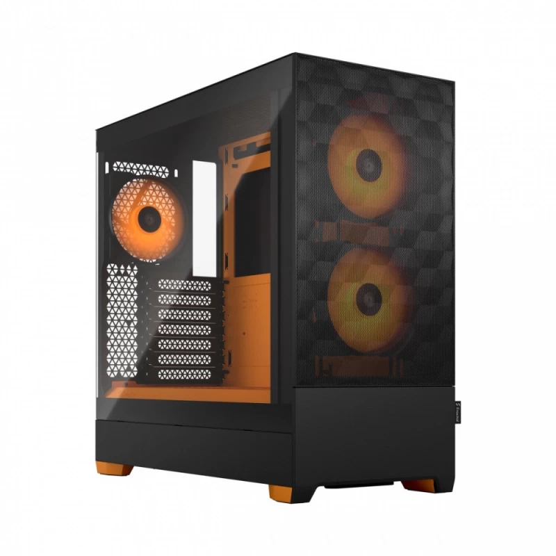 Korpusas Fractal Pop Air Tg Clear Tint Rgb Orange