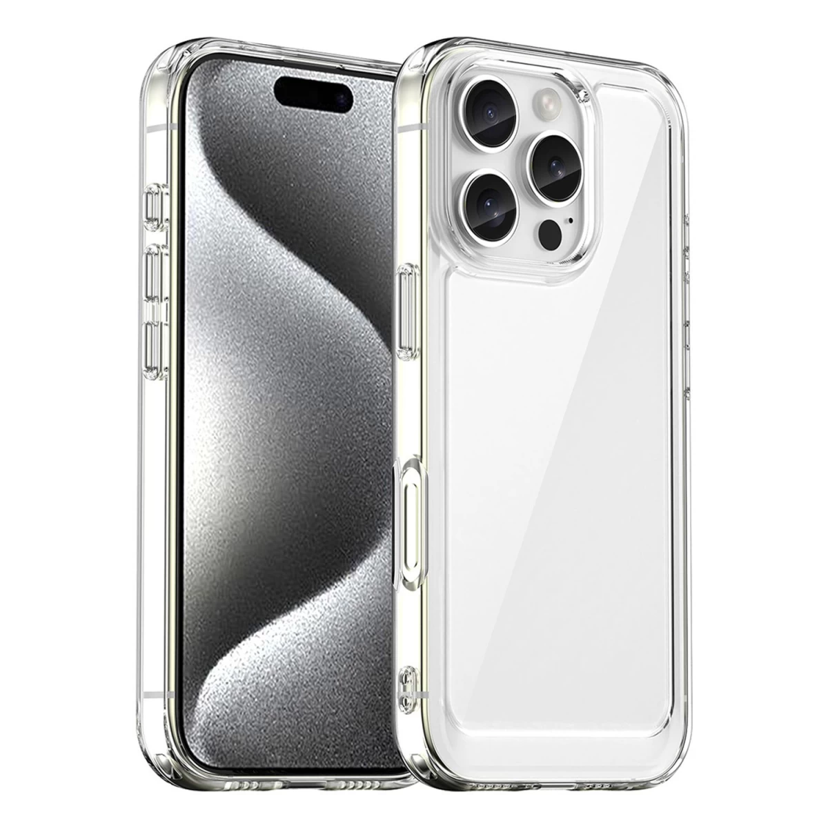 Korpusas outer Space Su Geliniu Rėmeliu iphone 16 Pro - Skaidrus