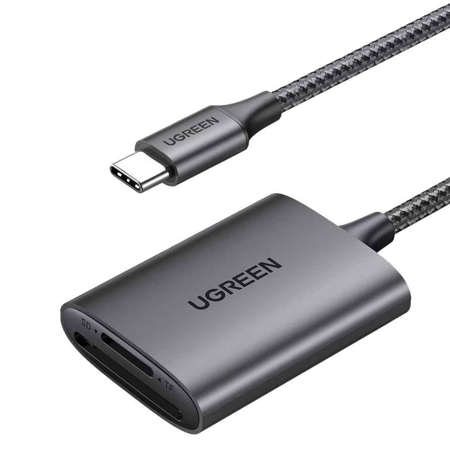 Kortelių Skaitytuvas Sd Microsd Mmc Tf Usb-c 5gb/s - Pilkas