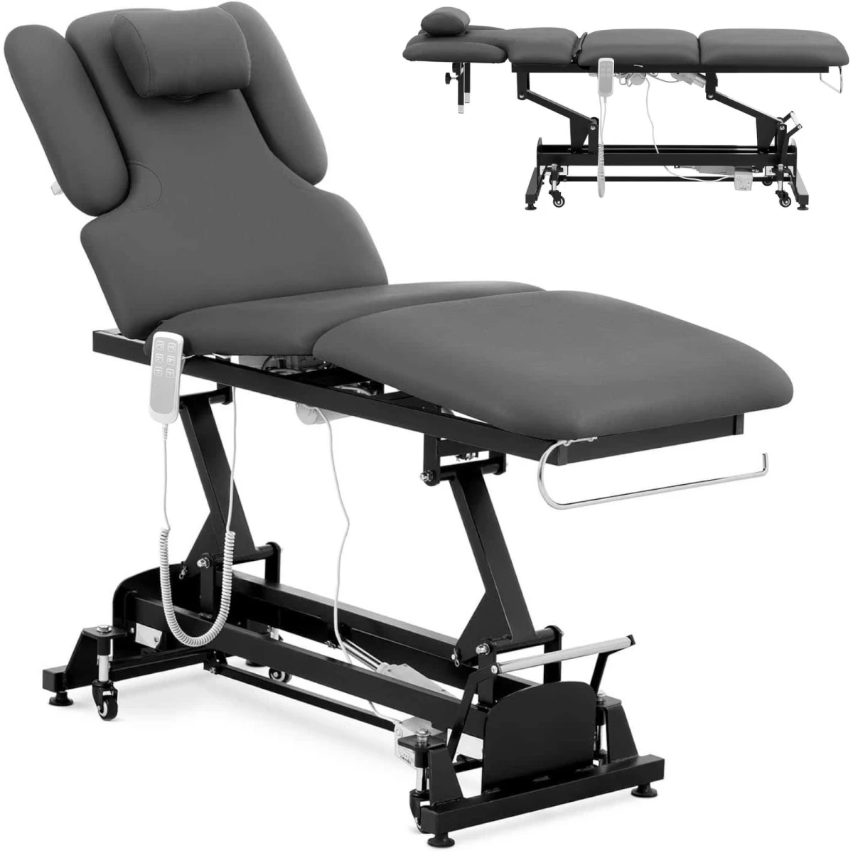 Kosmetinis Masažo Stalas Elektrinis 3 Varikliai 250 Kg Nantes - Pilkas