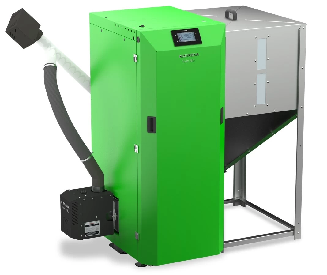 KOSTRZEWA TWIN BIO - 16 (16kW) granulinis katilas KOSTRZEWA TWIN BIO - 16 (16kW) granulinis katilas
