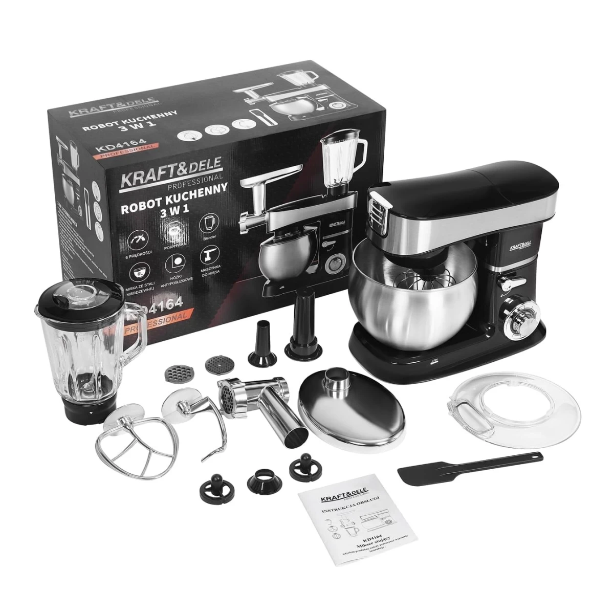 KRAFT&amp;DELE KD4164 3 viename maisto smulkintuvas