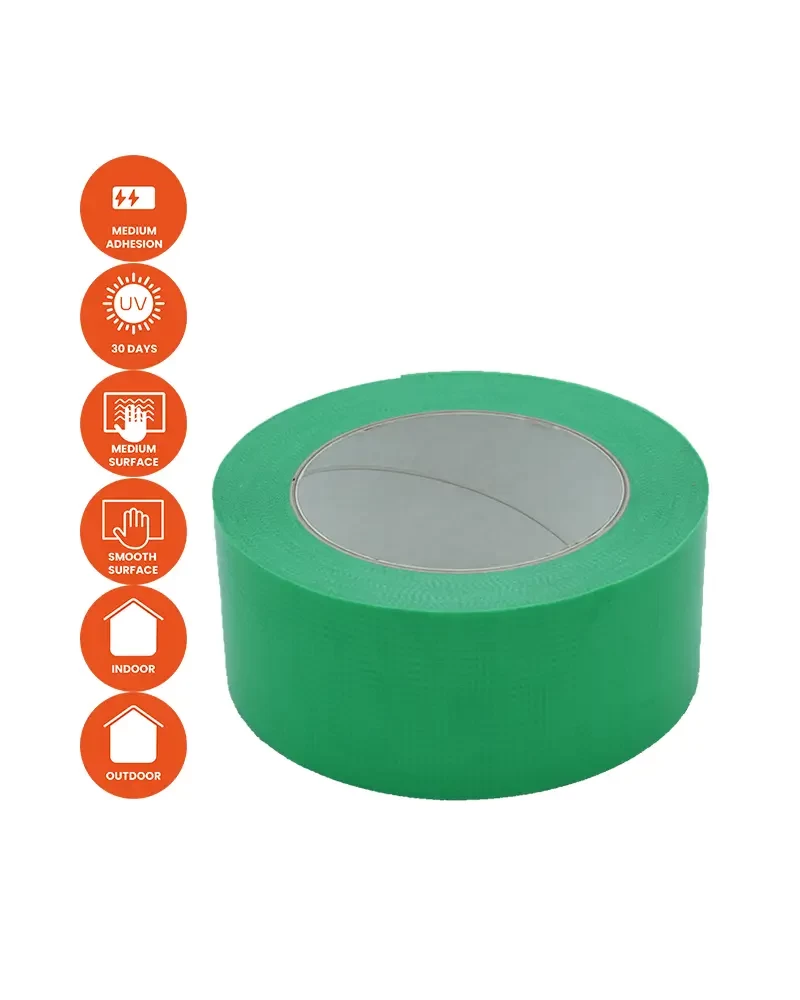 KRASO Green PE-Duct Premium UV30 medžiaginė lipni juosta - UV30, atspari vandeniui - 50 mm - 33 m