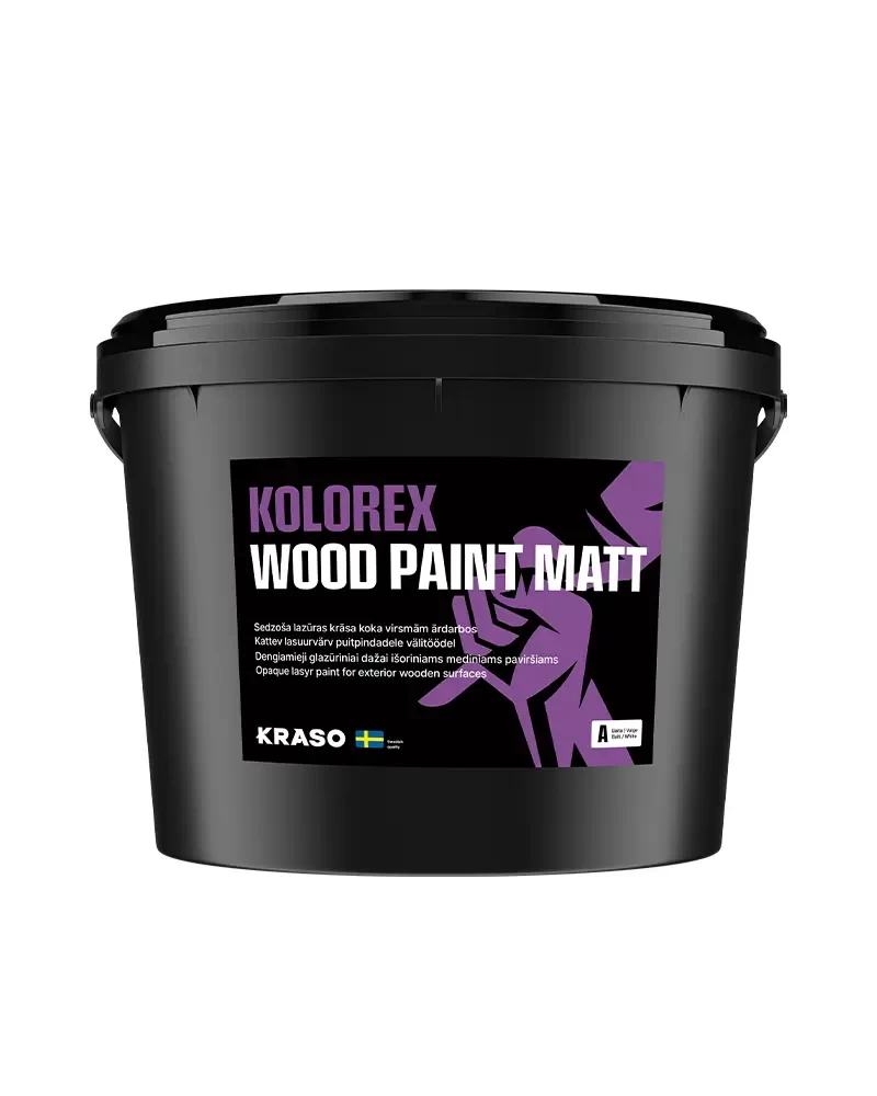 KRASO KOLOREX WOOD PAINT MATT – Visiškai Matiniai Dažai Medienai Lauko Darbams, Apsauga Iki 15 Metų - C - 2.7 L KRASO KOLOREX WOOD PAINT MATT – Visiškai Matiniai Dažai Medienai Lauko Darbams, Apsauga Iki 15 Metų - C - 2.7 L