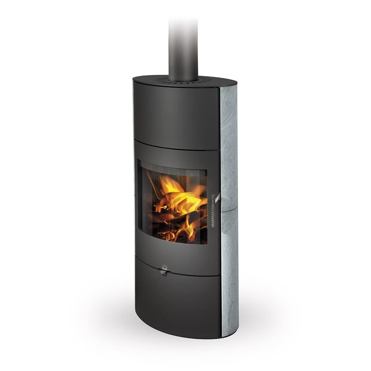 Krosnelė Romotop Ovalis 02, su akmens apdaila, 8kW