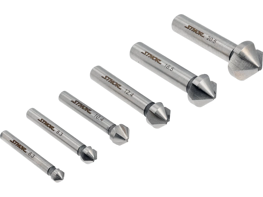 Kūginių grąžtų/frezų rinkinys | HSS 4241 | 6.3 - 20.5 mm | 6 vnt (22710)