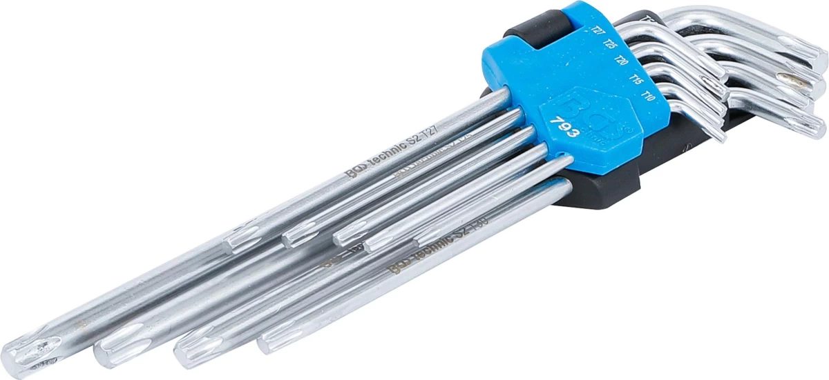 L tipo raktų rinkinys | labai ilgi | T-Star (Torx) T10 - T50 | 9 vnt. (793)