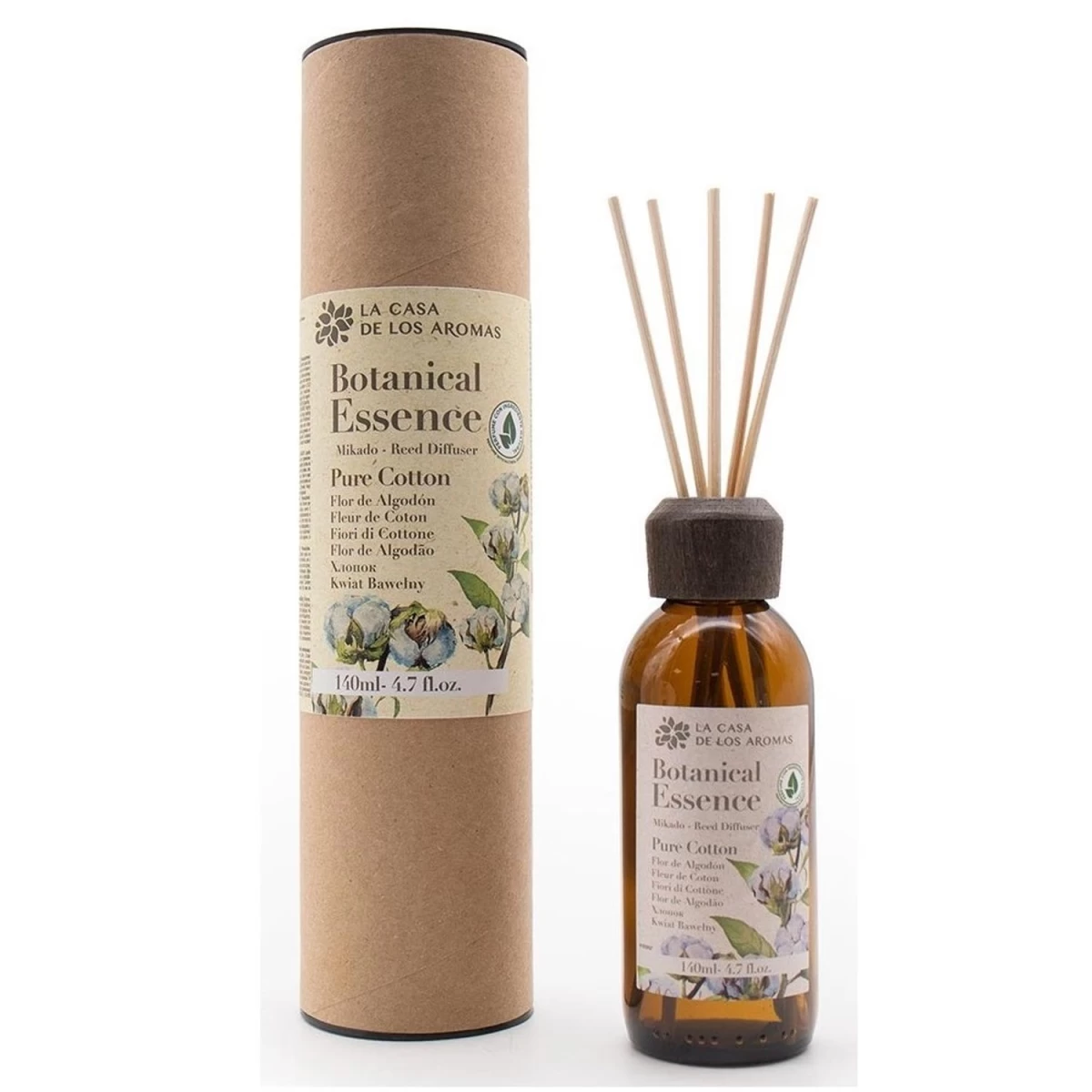 La Casa De Los Aromas Botanical Essence Kvepalų Lazdelės Fresh Cotton, 140 Ml