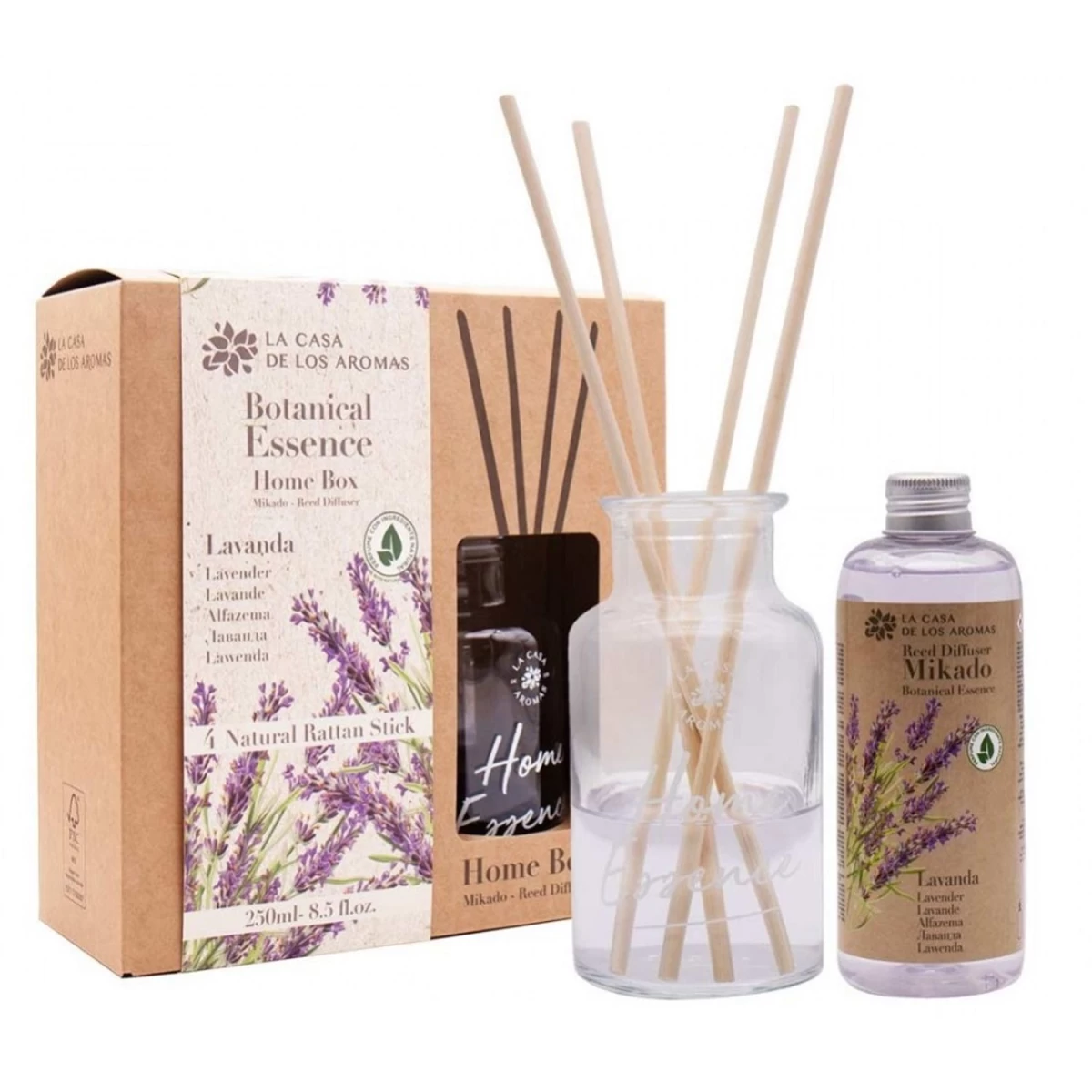La Casa De Los Aromas Botanical Essence Levandų Kvapo Lazdelės, 250 Ml