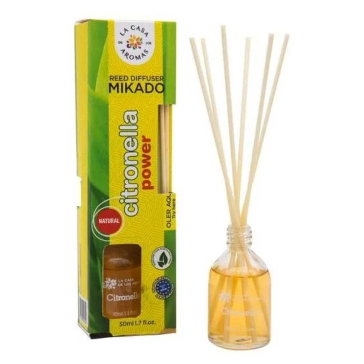 La Casa De Los Aromas Citronella Citrinžolės Kvapiosios Lazdelės, 50 Ml
