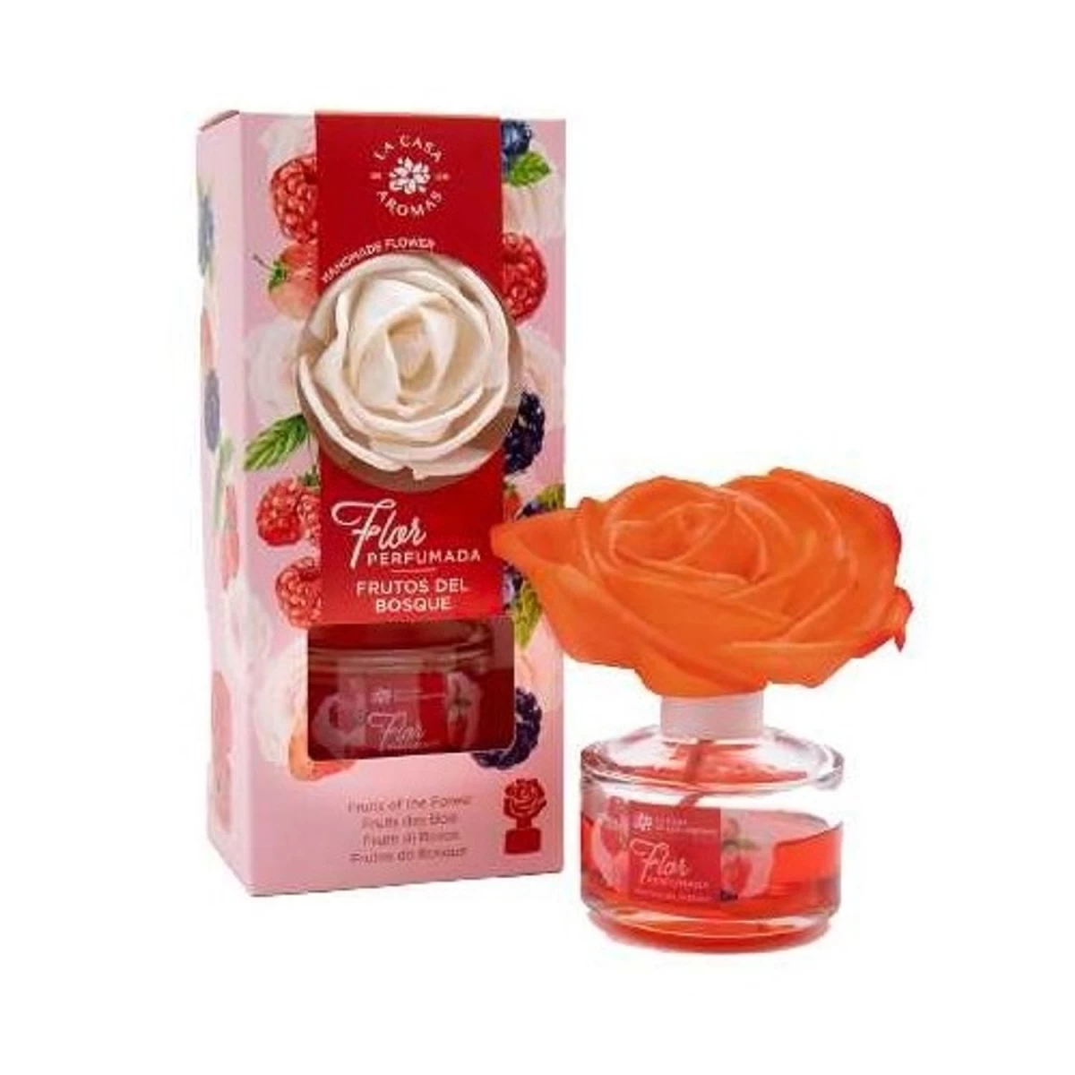 La Casa De Los Aromas Flor Perfumada Raudonojo Vaisiaus žiedo Formos Kvepalų Difuzorius, 65 Ml La Casa De Los Aromas Flor Perfumada Raudonojo Vaisiaus žiedo Formos Kvepalų Difuzorius, 65 Ml