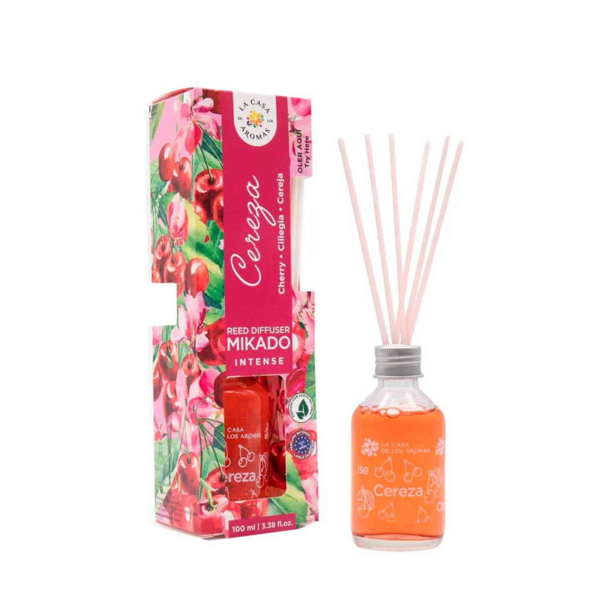 La Casa De Los Aromas Mikado Intense Cherry Scented Sticks, 100 Ml.