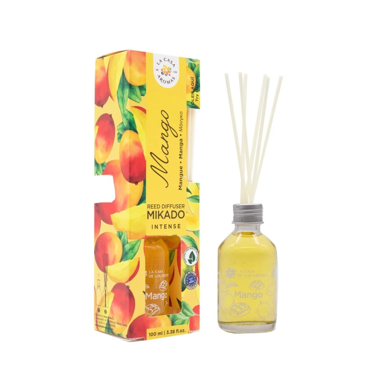 La Casa De Los Aromas Mikado Intense Reed Diffuser Mango, 100 Ml.