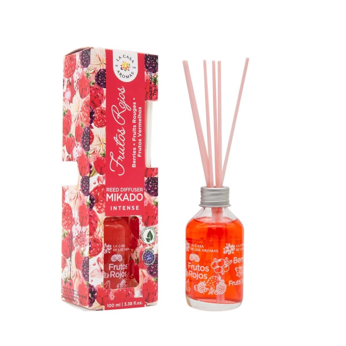 La Casa De Los Aromas Mikado Intense Scented Sticks Red Fruits, 100 Ml.