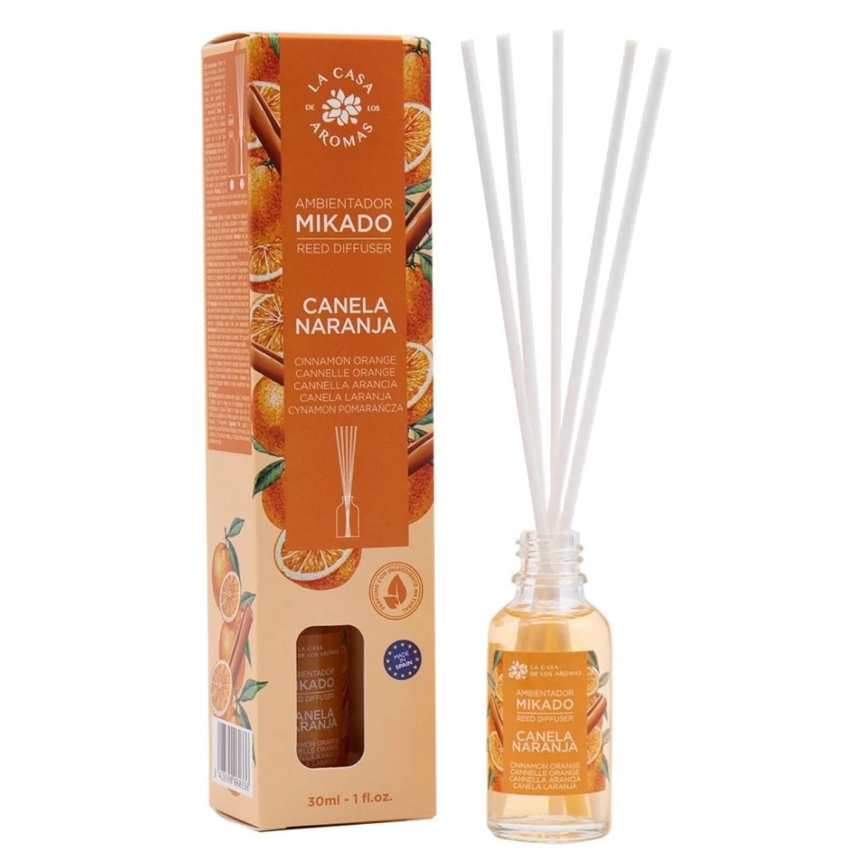 La Casa De Los Aromas Mikado Scent Sticks Cinnamon &amp; Orange, 30 Ml