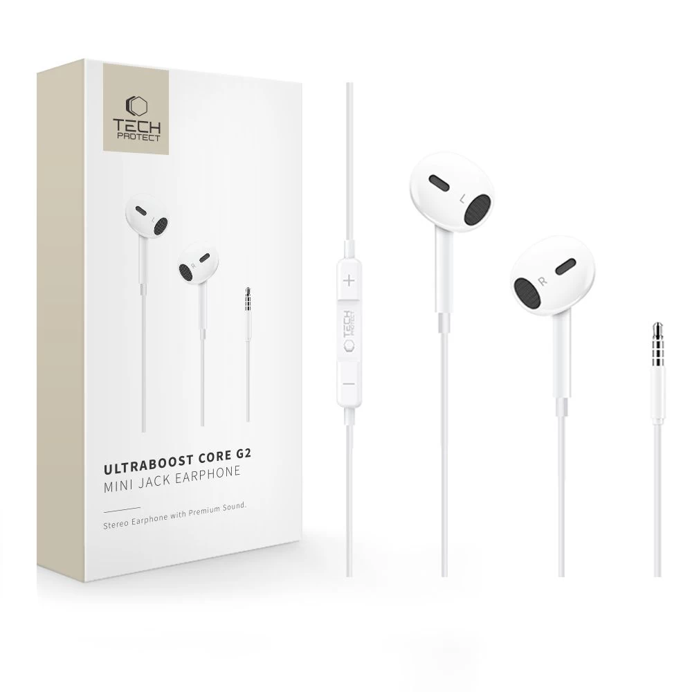 Laidinės Ausinės į Ausis ultraboost Core G2 Mini Jack - Baltos Spalvos