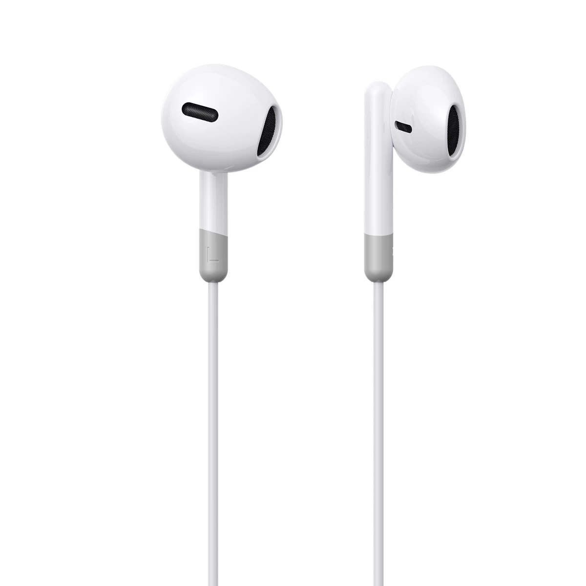Laidinės Mini Jack 3,5 Mm Ausinės Su Nuotolinio Valdymo Pulteliu, Baltos Spalvos