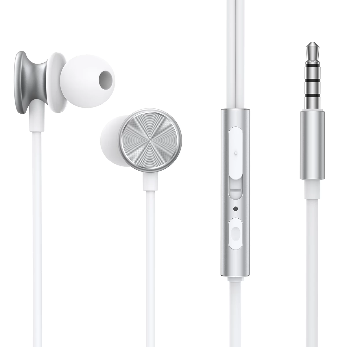 Laidinių Ausinių Serija Minijack 3,5 Mm 1,2 M Sidabrinė