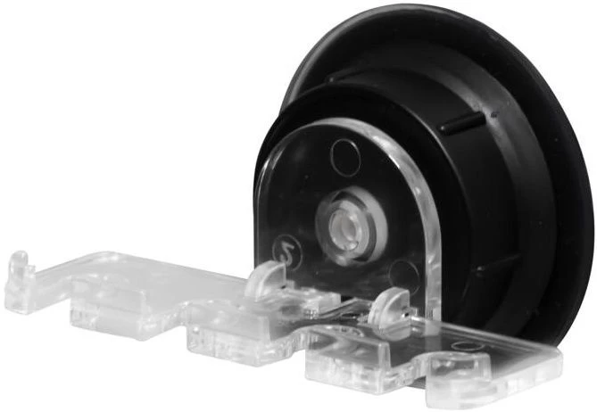 Laikiklis dantų šepetėliams RIDDER Ela 80 x 55 x 48 mm, priklijuojamas, plastikinis/juodas, 12102210