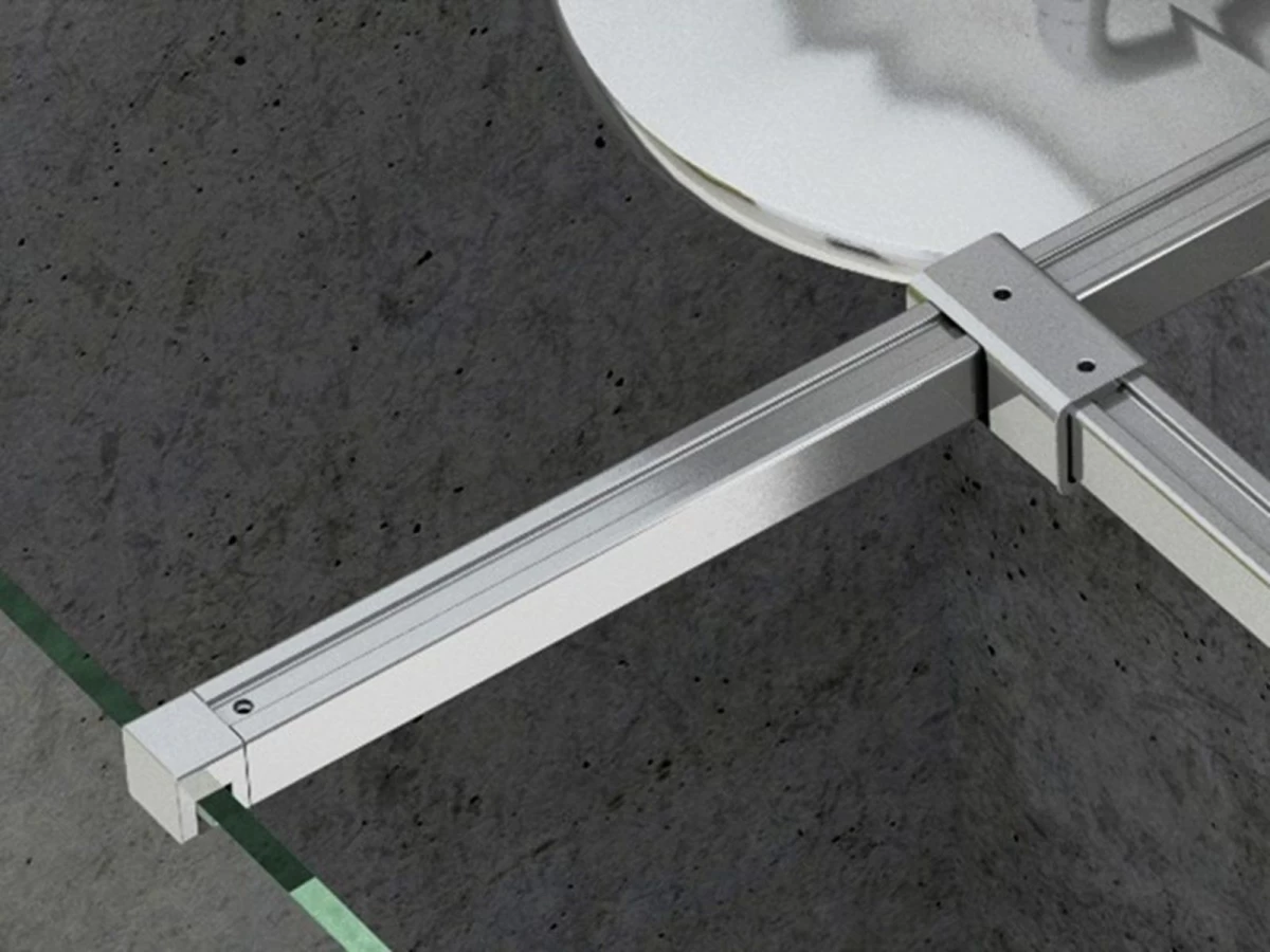 Laikiklis nuo stiklo iki sienos Ravak W SET-100 Walk-in balta matinė GWD01000E002