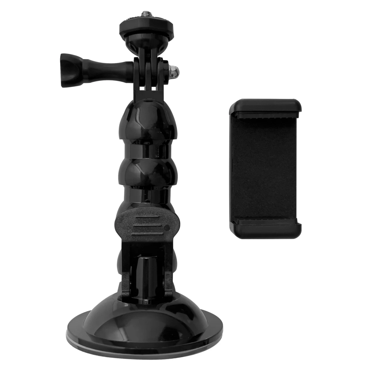 Laikiklis Su Siurbtuku Gopro Sporto Kamerai Dji Insta360 Sjcam Eken + Išmaniojo Telefono Adapteris Laikiklis Su Siurbtuku Gopro Sporto Kamerai Dji Insta360 Sjcam Eken + Išmaniojo Telefono Adapteris
