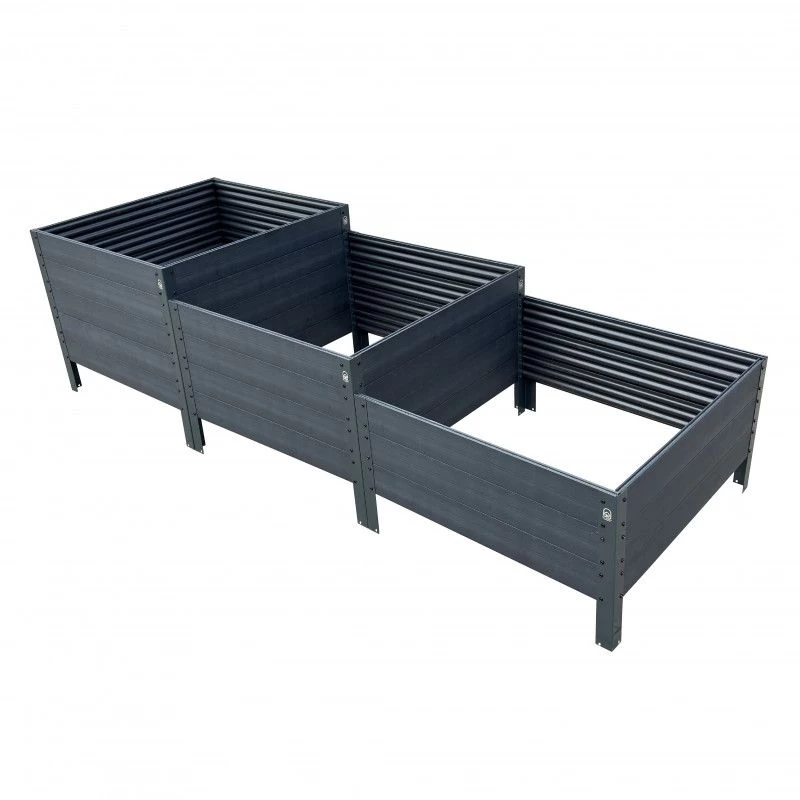 Laiptuota lysvė KLASIKA woodlook pilka, 225x75 cm, h-30/40/50cm , GP1507530LP, 4779037493807