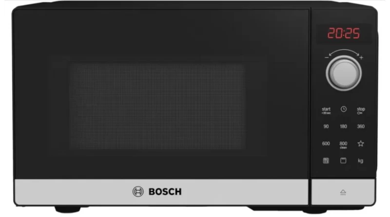 Laisvai Pastatoma Mikrobangų Krosnelė Bosch Fel 023ms2 (800w /20l / Juoda Ir Plienas)