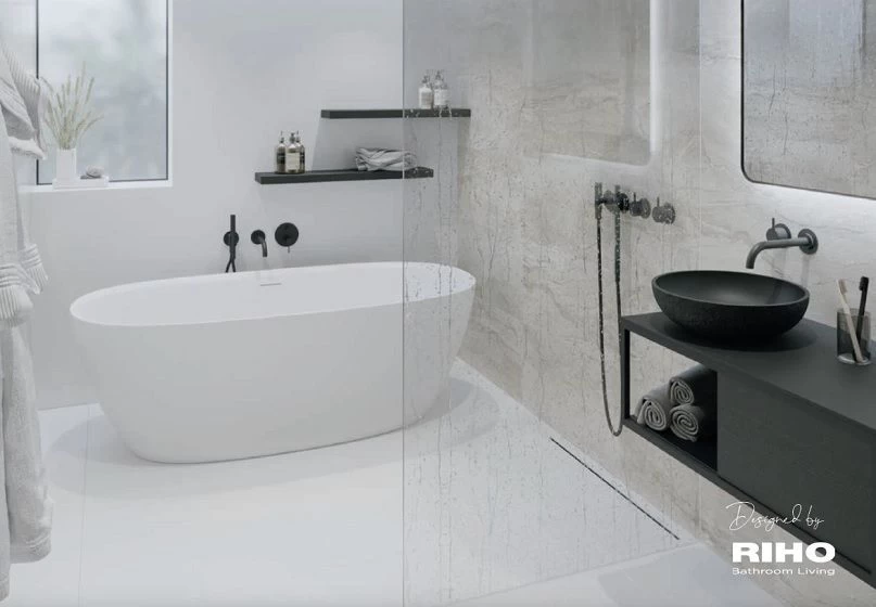 Laisvai pastatoma vonia Riho Alpha 170x80 cm su sifonu