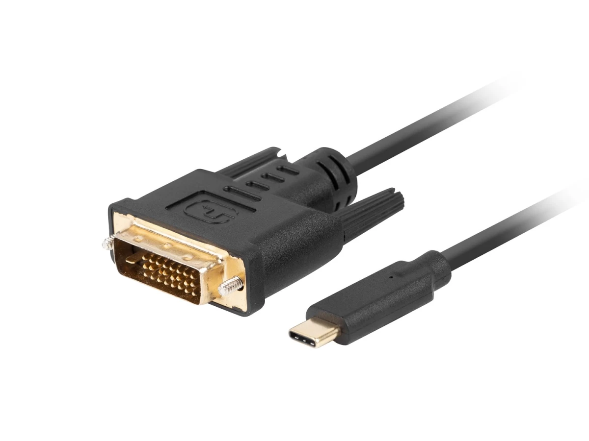 Lanberg CA-CMDV-10CU-0005-BK video cable adapter 0.5 m USB Type-C DVI-D Black