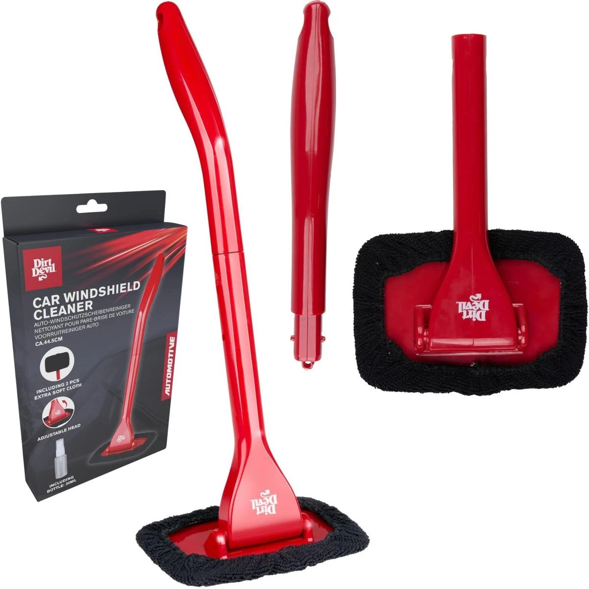 Langų Ir Veidrodžių Valytuvas Su Rankena Ir Plovikliu Purvo Velnias