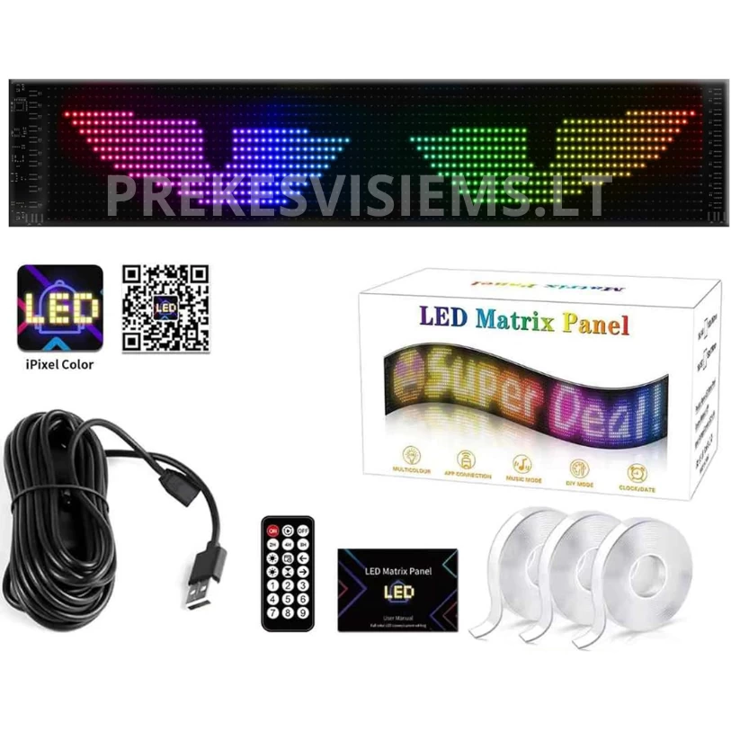 Lanksti LED švieslentė, programuojama 133cm