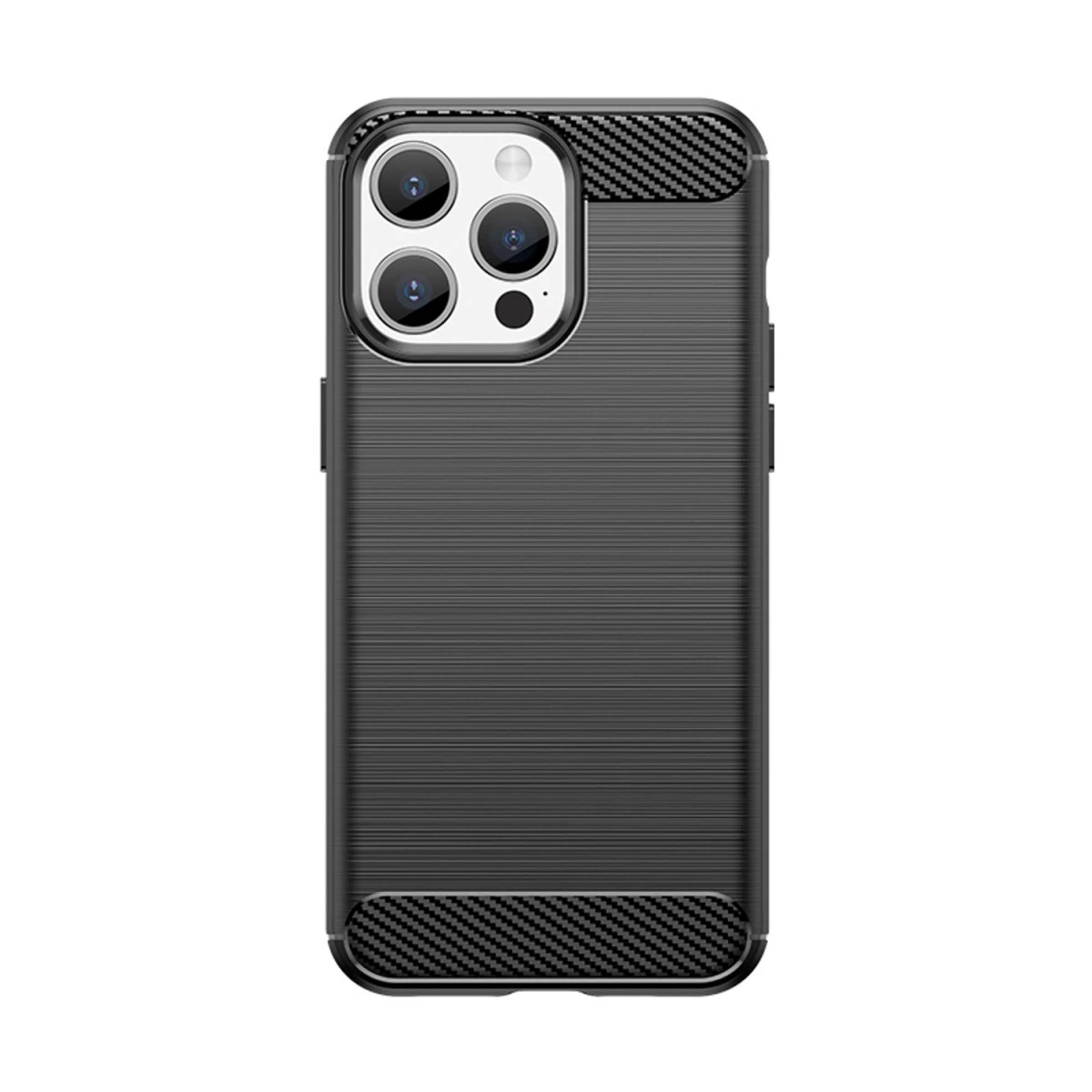 Lankstus Anglies Rašto Dėklas iphone 15 Pro Max Carbon Case - Juodas