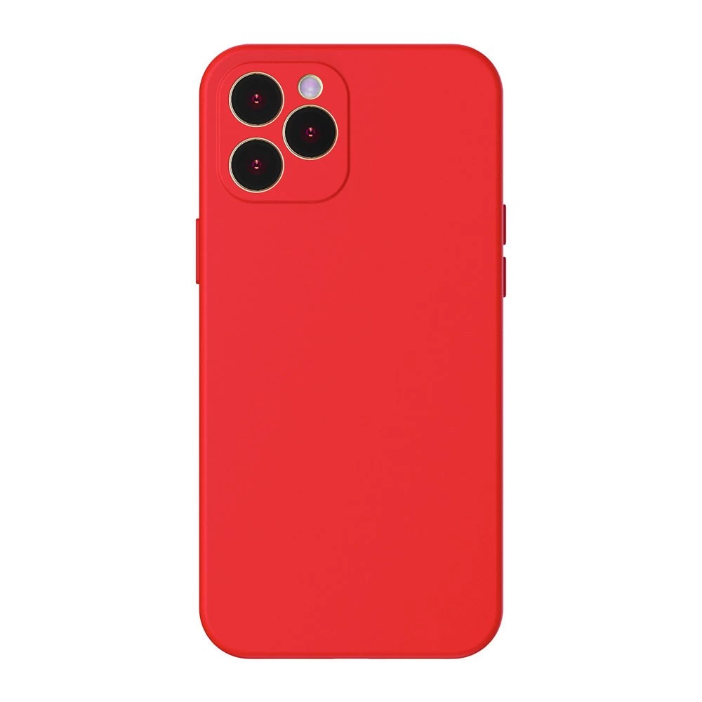 Lankstus Gelinis Dėklas Iphone 12 Pro Max Liquid Silica Gel Case Raudonas