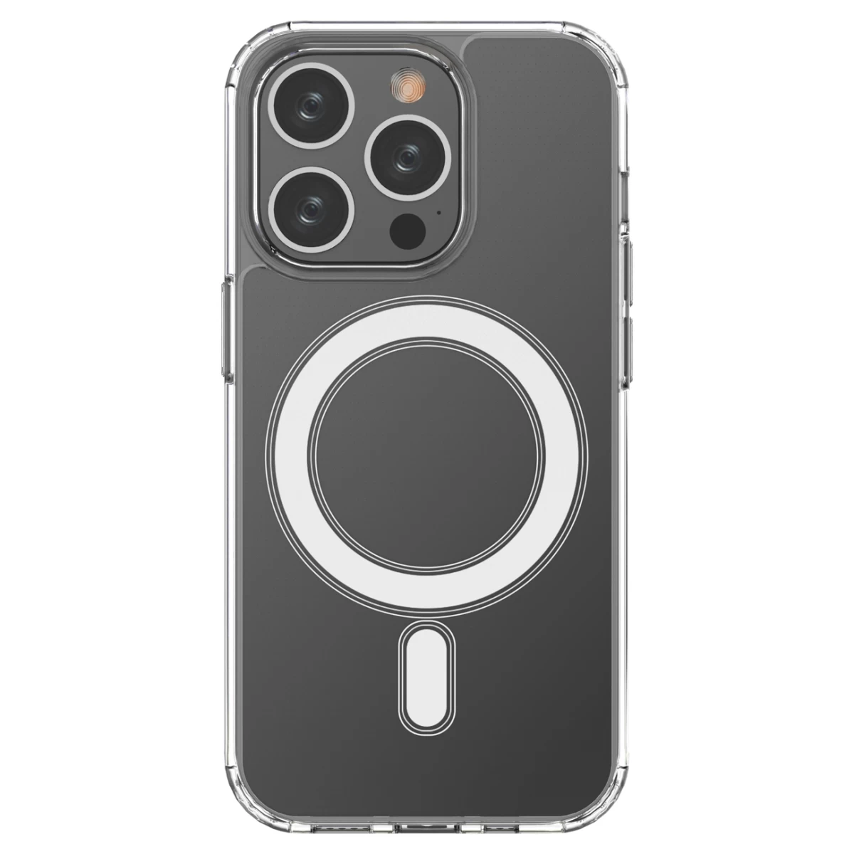 Lankstus Gelinis Dėklas iphone 15 Pro Max Magnetinis Su magsafe Skaidriu