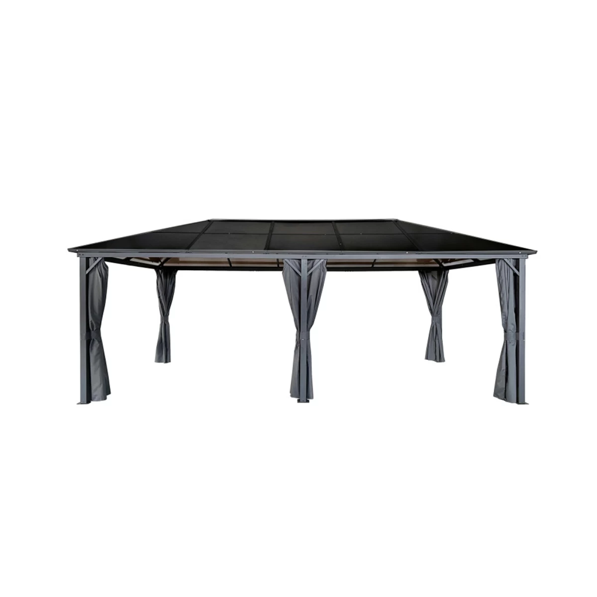 Lauko pavėsinė su užuolaidomis, 3 × 6 m