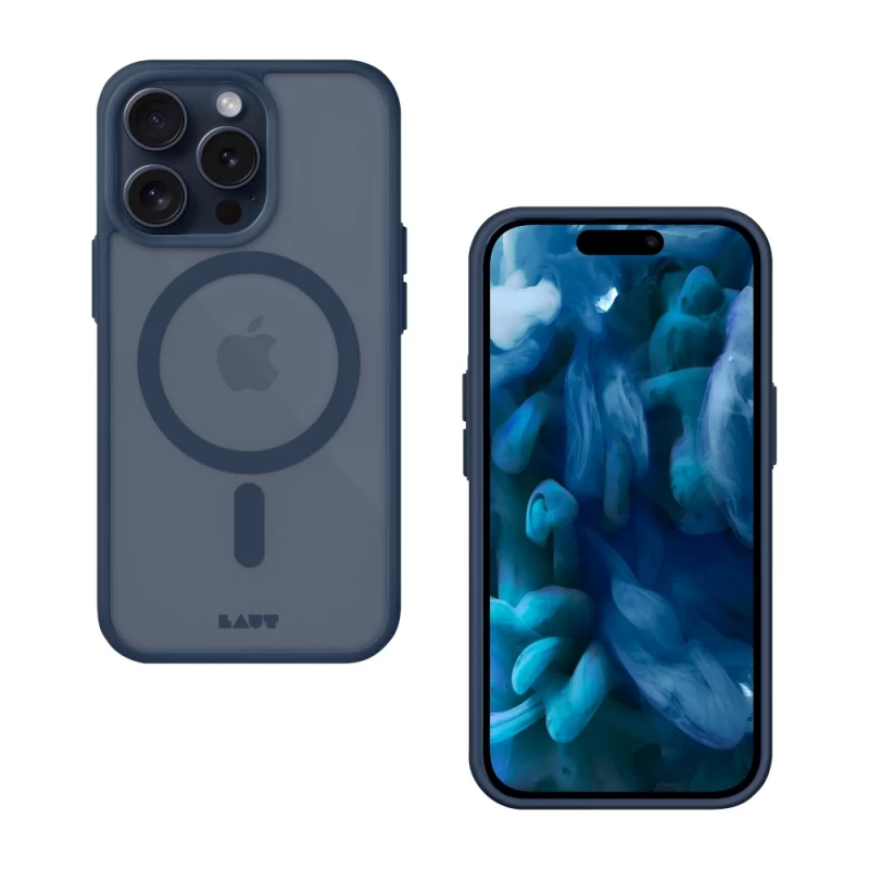 Laut Huex Protect - Apsauginis Dėklas Iphone 15 Pro, Suderinamas Su Magsafe (tamsiai Mėlynas)