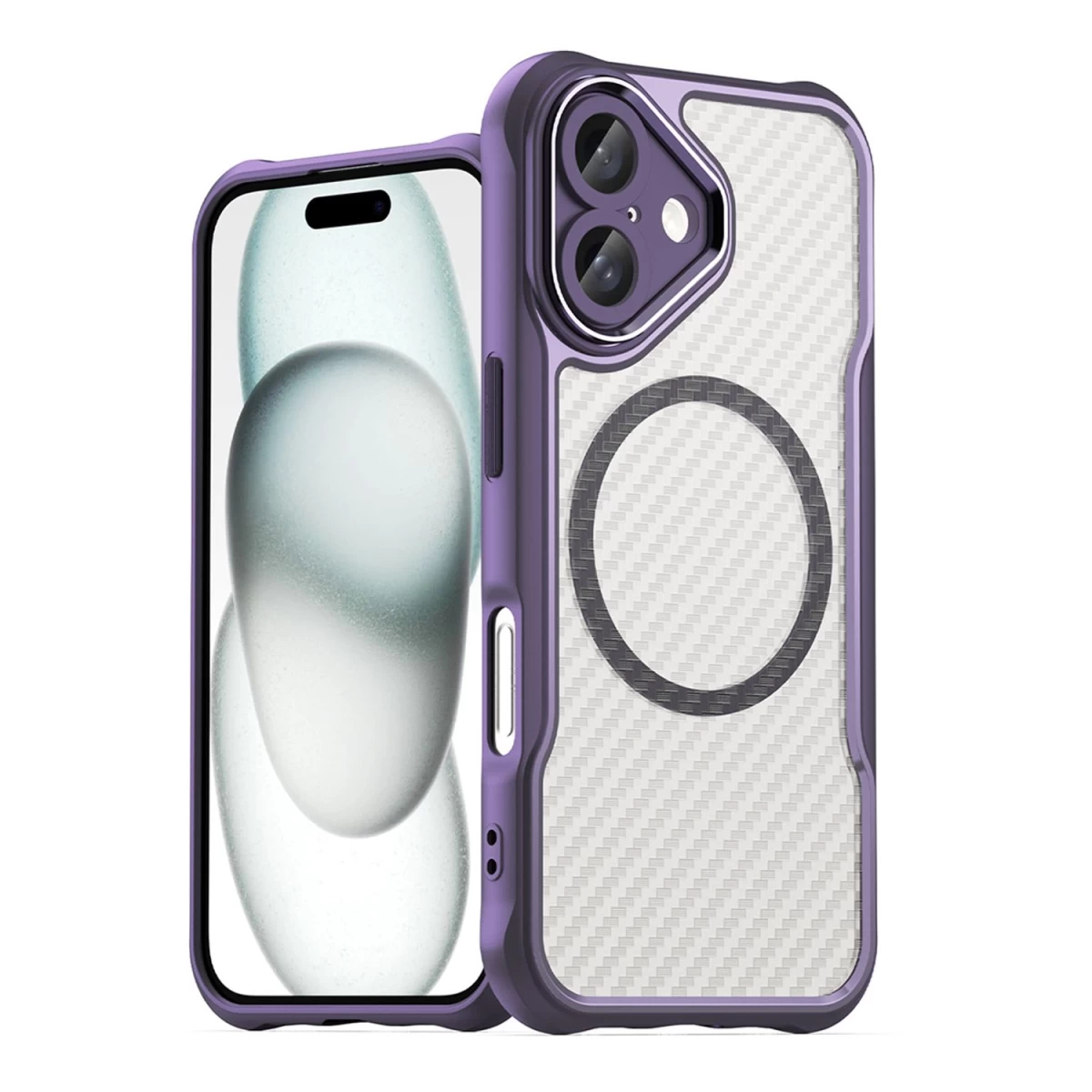 leading Series Magsafe Silikoninis Dėklas iphone 16 Plus - Violetinės Spalvos