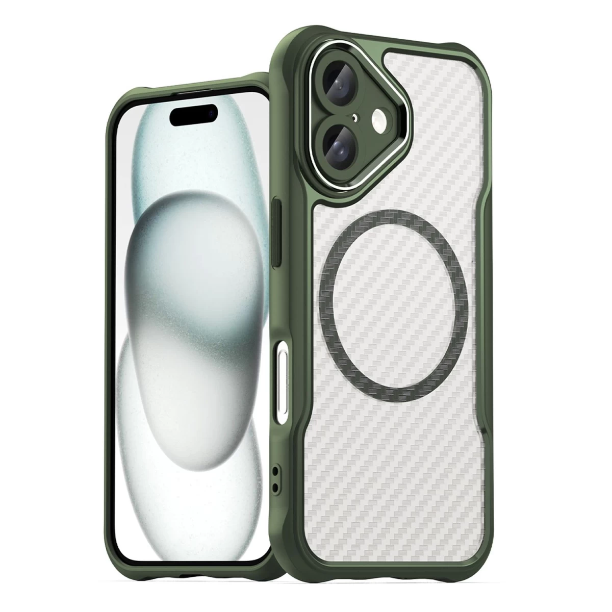 leading Series Magsafe Silikoninis Dėklas iphone 16 Plus - žalias