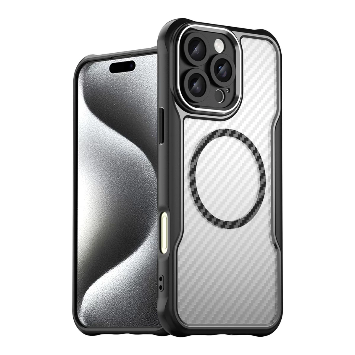 leading Series Magsafe Silikoninis Dėklas iphone 16 Pro Max - Juodas