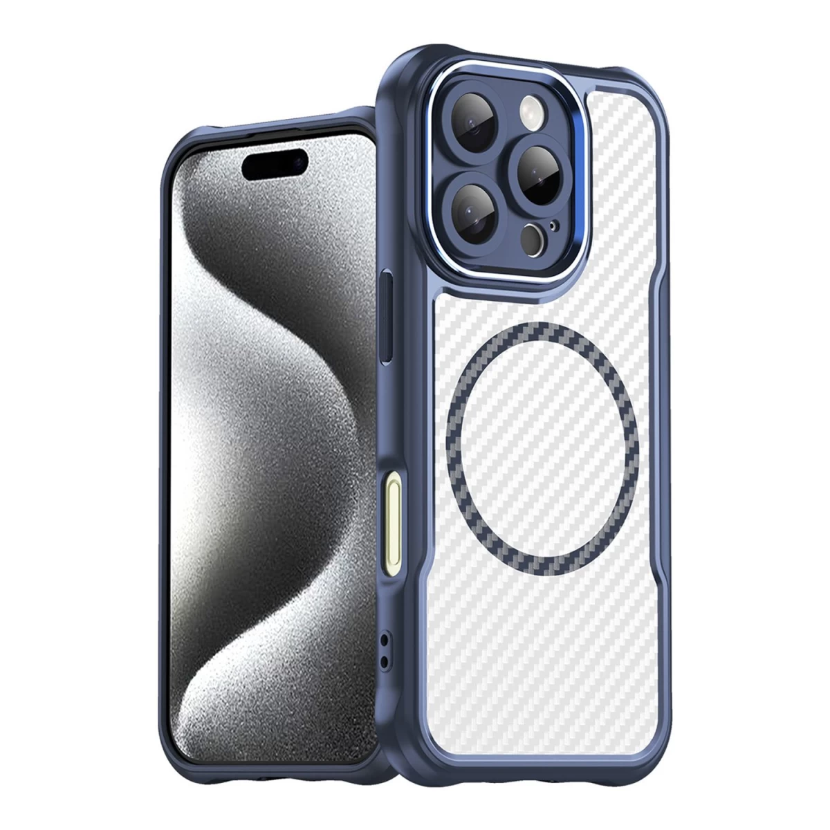 leading Series Magsafe Silikoninis Dėklas iphone 16 Pro Max - Mėlynas