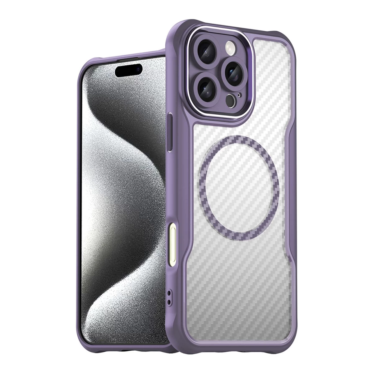 leading Series Magsafe Silikoninis Dėklas iphone 16 Pro Max - Violetinis