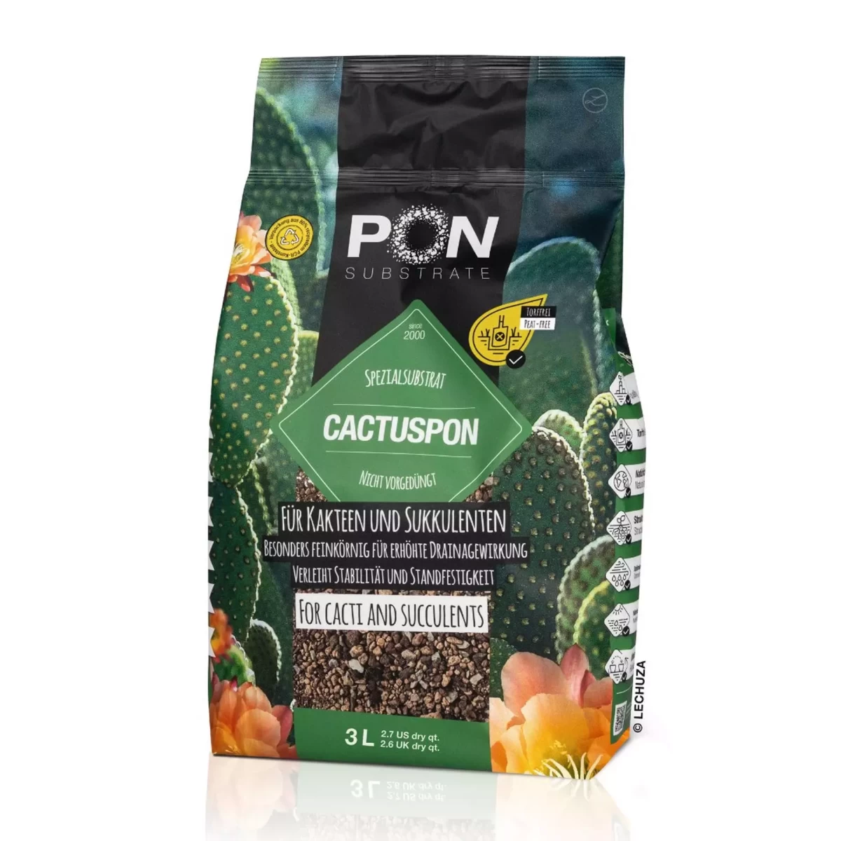 Lechuza CACTUSPON augalų substratas 3 litrai,19545